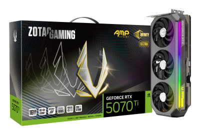 Kartë grafike ZOTAC NVIDIA GeForce RTX 5070 Ti AMP Extreme Infinity Ultra, 16GB GDDR7, e zezë