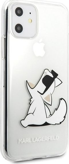 Mbulesë telefoni Karl Lagerfeld KLHCN61CFNRC, për iPhone 11, hardcase transparente, Choupette Fun