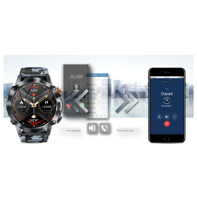 Smartwatch Gravity GT20-5, ekran 1.43" AMOLED, Bluetooth 5.0, i zi