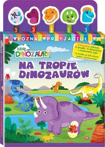 Libër aktiviteti me dinosaurë Roter Käfer I Like Dinosaurs Meet the Friends Part 1, me aksesorë vizatimi, për kalamaj, shumëngjyrësh