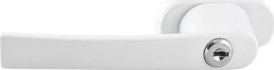 Dorezë dritareje me çelës Window Handle 23438, universale, plastike dhe metal, e bardhë