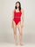 Bikini për femra Tommy Hilfiger Global Stripe, të kuqe