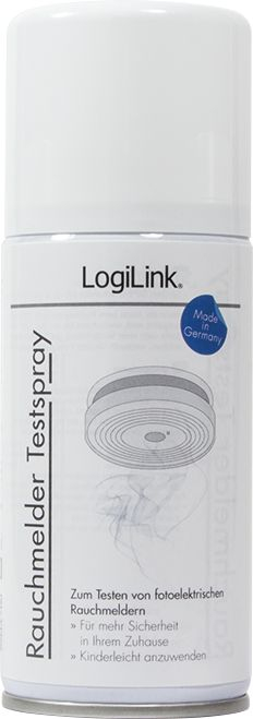 Spray testues për detektor tymi LogiLink RP0011, 150ml, për detektorë fotoelektrikë, i bardhë