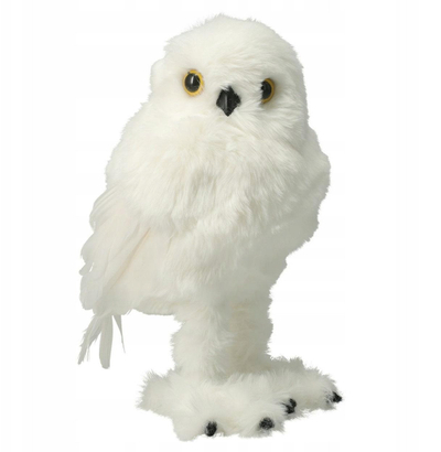 Stoli dekorativ buf Decorativ Owl, 24 cm, dimëror, i bardhë