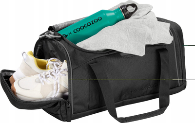 Çantë sporti Coocazoo Sport, me ndarje për kepuca, material stof, e zezë