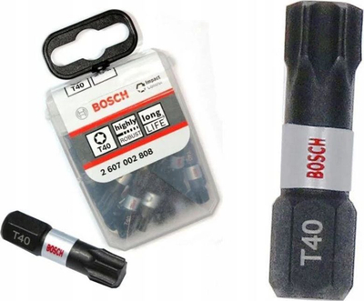 Maja impakti Torx Bosch 1/4- T40- 25mm, 25 copë