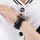 Rrip për orë të mençur 4wrist Apple Watch, 42/44/45 mm, i zi