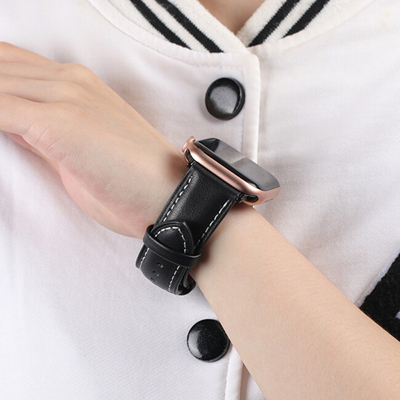 Rrip për orë të mençur 4wrist Apple Watch, 42/44/45 mm, i zi