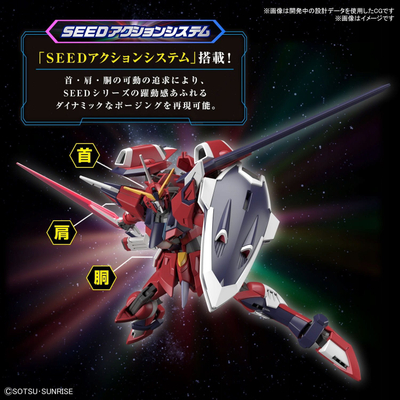 Figurë ndërtimi Bandai Hobby Immortal Justice Gundam, shkallë 1:144, shumëngjyrëshe