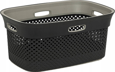 Shportë rrobash 5five Anthra Grey, 45L, plastike, e zezë