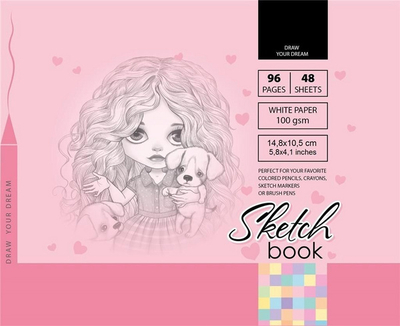 Sketchbook TW Fresh, 148x105mm, 96 fletë 100g, i bardhë