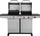 Grill me gaz dhe qymyr YATO YG-20030, 8.2kW, trup çelik inox, ngjyrë argjendtë