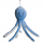 Lodër pelushi oktapod, 35 cm, për foshnja, blu