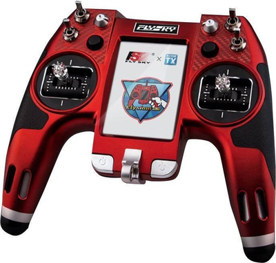 Telekomandë RC FlySky Elysium EL18, 18 kanale AFHDS 3, me marrës TMR, e kuqe