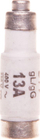 Siguresë cilindrike D01, 13A, 400V AC 250V DC, e bardhë