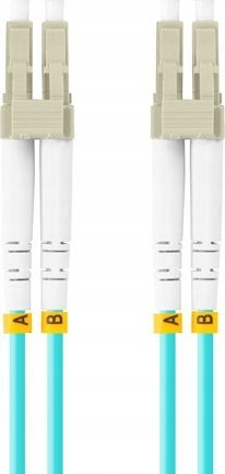 Kabllo optike Lanberg Patchcord MM OM3, LC LC duplex, 10m, aqua