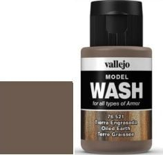 Bojë larëse modelizmi Vallejo Model Wash 76521, 35ml, Oiled Earth, kafe