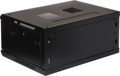Kabinet rrjeti muri Delta EPRADO R19 4U 450, 19", derë xhami, i zi