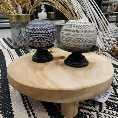Stendë servirjeje druri teak, 30cm, ngjyrë natyrale