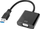 Adapter USB në VGA Quer KOM0984, USB 3.0, 800x600, i zi