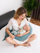 Jastëk pozicionues BabyMatex Muslin MOON, 260 cm, blu