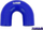 Tub silikoni TurboWorks Elbow 180°, 76mm, blu