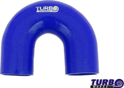 Tub silikoni TurboWorks Elbow 180°, 76mm, blu