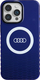 Kapak telefoni Audi IML Big Logo MagSafe për iPhone 14 Pro Max, plastikë e butë, blu
