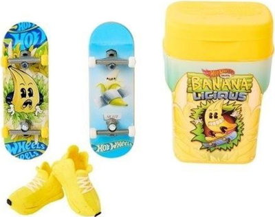 Set fingerboard Hot Wheels Skate Gum Container, 2 copë, me kuti çamçakëzi, shumëngjyrëshe