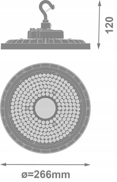 Panel ndriçimi industrial LEDVANCE Highbay, 145W, 6500K IP66, i zi