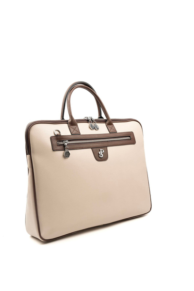 Çantë për laptop Silver&Polo, argjendtë/kafe