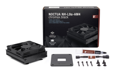 Ftohës procesori Noctua NH-L9a-AM4 chromax.black, 37mm, ventilator 92mm PWM, i zi
