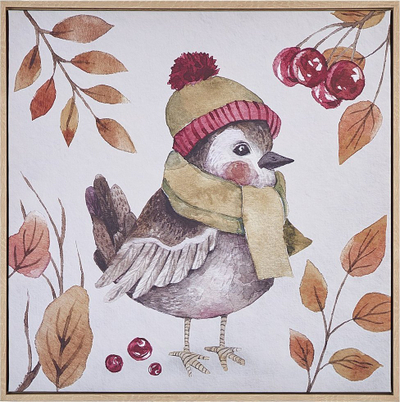 Tabllo kanavacë Beliani CASTRO, motiv zog, 63 x 63 cm, shumëngjyrëshe