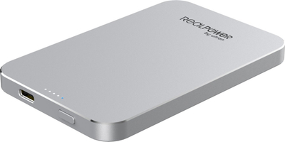 Powerbank RealPower PB-5000 MAG, 5000mAh, magnetik, i bardh