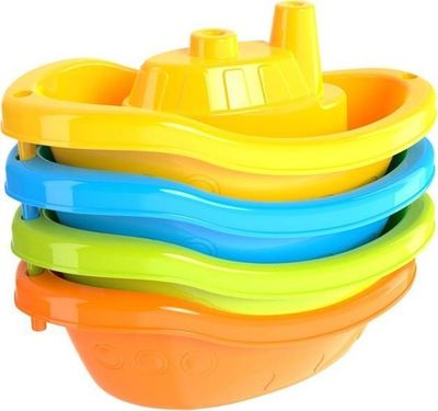 Set lodrash për banjo Technok Bath Boats, 4 varka, shumëngjyrëshe