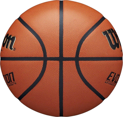 Top basketbolli Wilson Evolution WTB0516XBEMEA, për sallë, lëkurë sintetike, kafe
