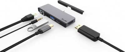 Dock LMP USB-C për iPad Pro, HDMI 4K, Gigabit Ethernet, gri