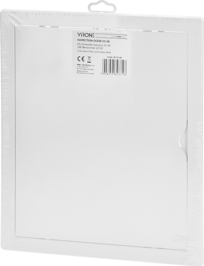 Derë inspektimi plastike Virone ID 25x30 cm, ABS, e bardhë