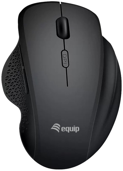 Безжичен глушец Equip Dual Mode, 6 копчиња, полначлив, црн