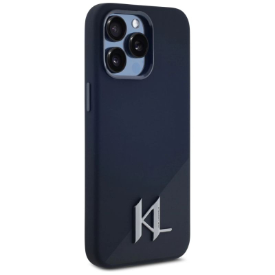 Заштитна маска за телефон Karl Lagerfeld силиконска, за iPhone 15 Pro, MagSafe, црна