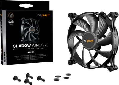 Flutur ftohëse Be quiet! Shadow Wings 2, PWM, 140mm