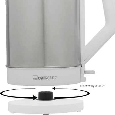 Çajnik Clatronic, 1.5 L, i bardhë