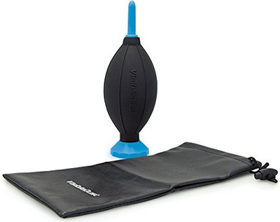 Четка со воздух за камера VisibleDust Zee Pro Blower, двоен филтер, професионална, сина