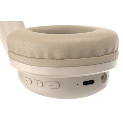 Kufje Bluetooth Defender Freemotion B640, wireless, me mikrofon, bezhë