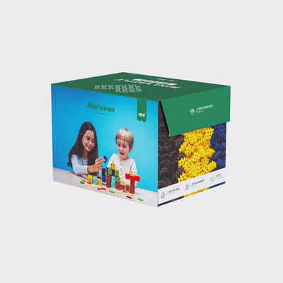 Lodër konstruktore Marioinex Mini Waffle Blocks, 302 copë, shumëngjyrëshe