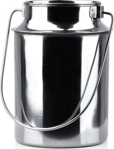 Kantë qumështi Orion Retro, çelik inoksi 18/10, 8L, ngjyrë argjendtë