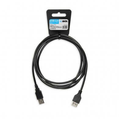 Kabllo zgjatese USB iBox IKU2P18, 1.8 m, USB 2.0, e zezë