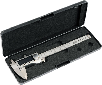 Kalliper elektronik Yato YT-7201, 150mm, saktësi 0.02mm, argjendtë