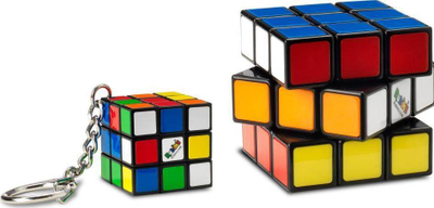 Set puzzle Spin Master Rubik's Classic 3x3, kube dhe varëse çelësash, shumëngjyrësh