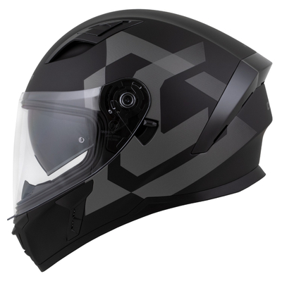 Helmetë integral Cassida Orbit Grind 2026, polikarbonat, vizor dielli, i zi mat gri
